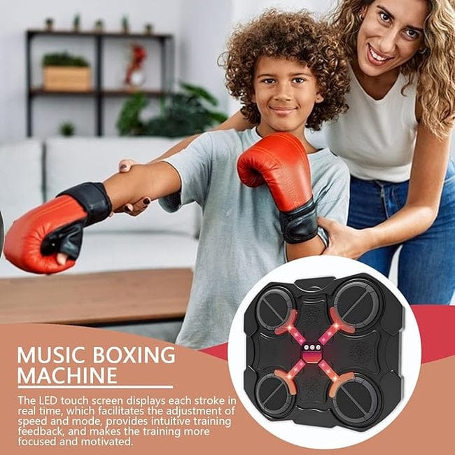 Musical Boxing Target Wall Game with Boxing Gloves – Interactive Fitness Toy for Kids