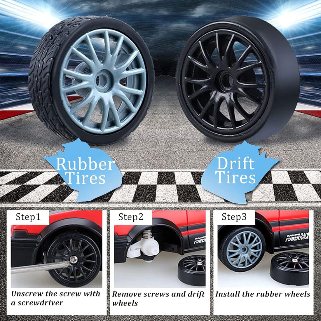 1:24 RC Drift Return Rally Racing Car for Kids | 4WD Remote Control Toy Car | 2.4GHz High Speed Racing Car
