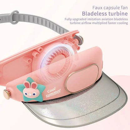 Portable USB Rechargeable Cooling Fan Cap 3 Speed Summer
