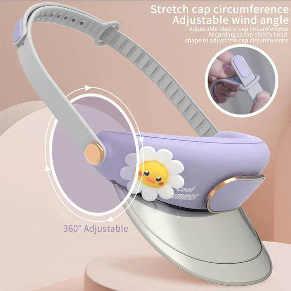 Portable USB Rechargeable Cooling Fan Cap 3 Speed Summer