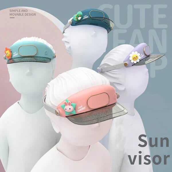 Portable USB Rechargeable Cooling Fan Cap 3 Speed Summer