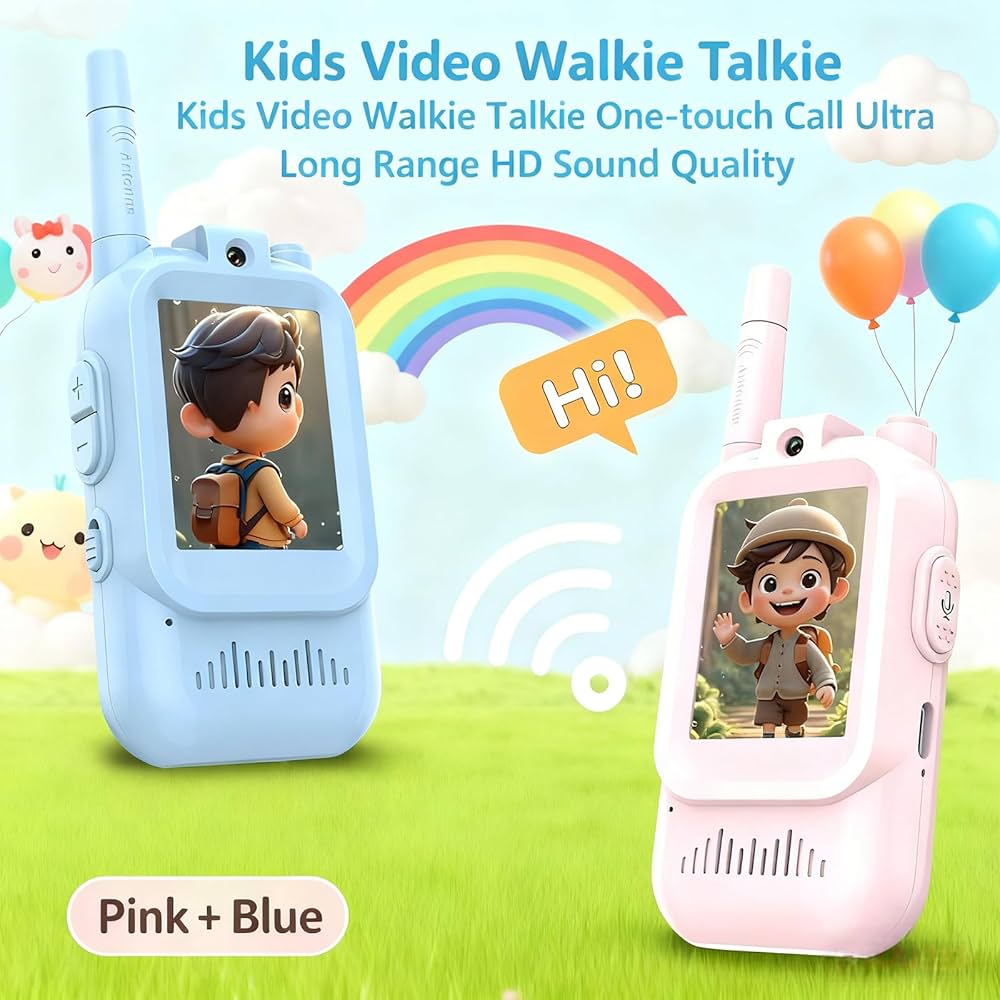 Video Walkie Talkies for Kids | HD Camera, Voice Changer & Screen Display