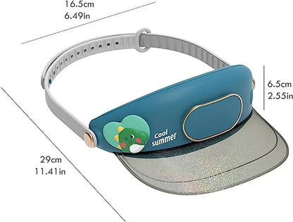 Portable USB Rechargeable Cooling Fan Cap 3 Speed Summer
