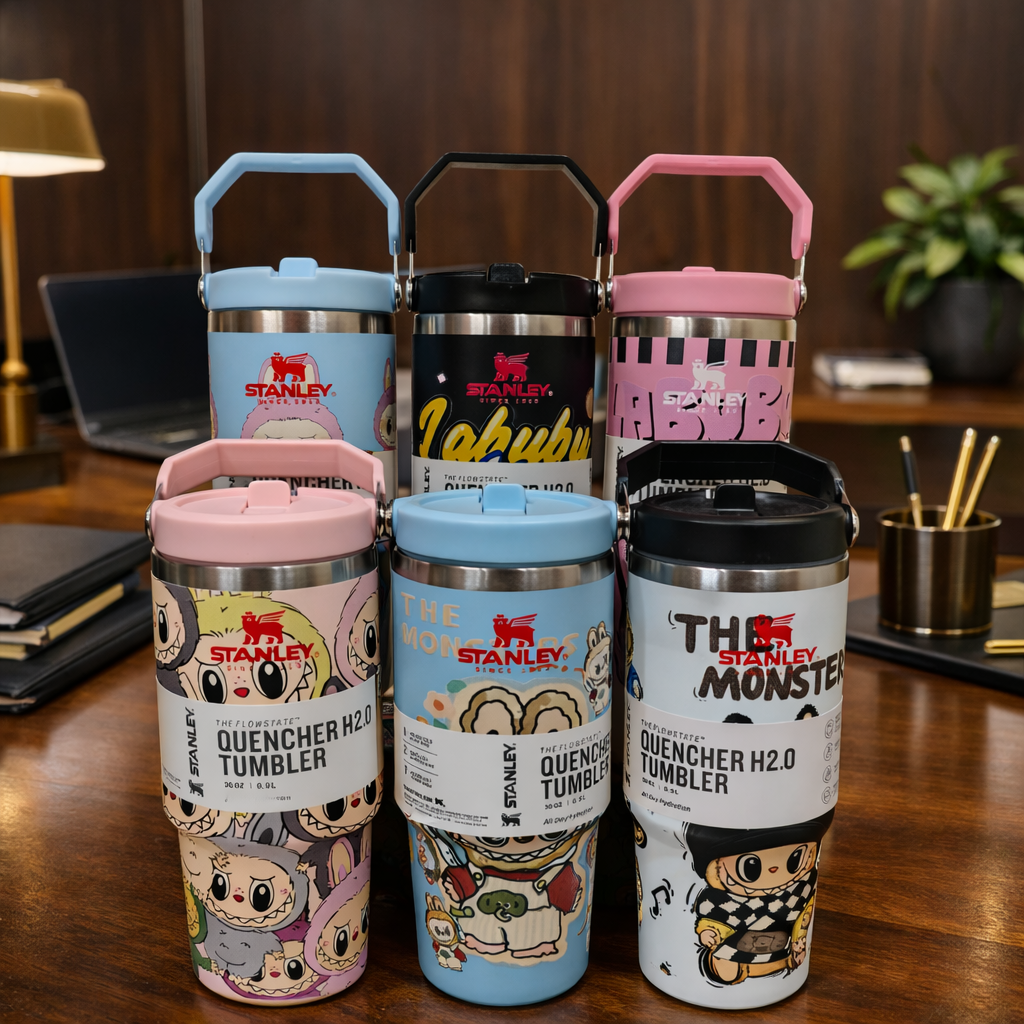 Labubu Edition 900ml 30oz Flip Straw Tumbler