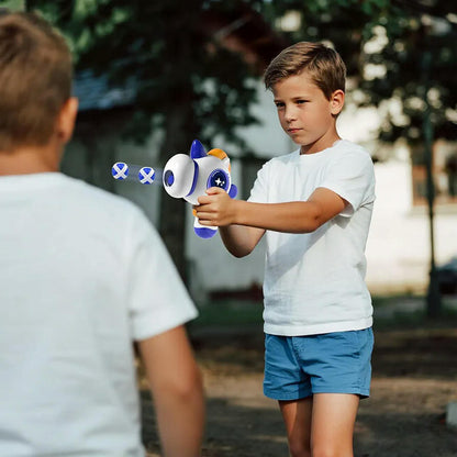 Dolphin Unicorn Sticky Ball Shooting Toy Gun for Kids (Blue/Pink)