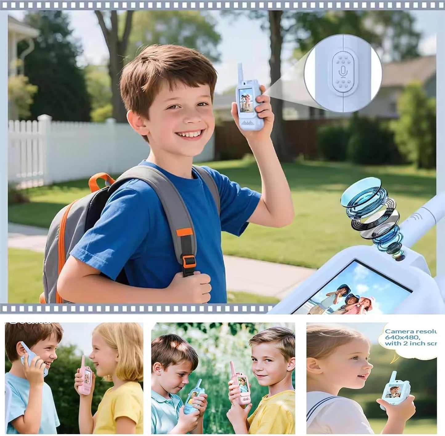 Video Walkie Talkies for Kids | HD Camera, Voice Changer & Screen Display