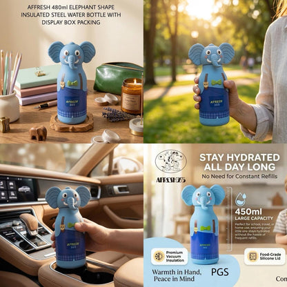 Afresh 365- Elephant Insulated 3D Bottle