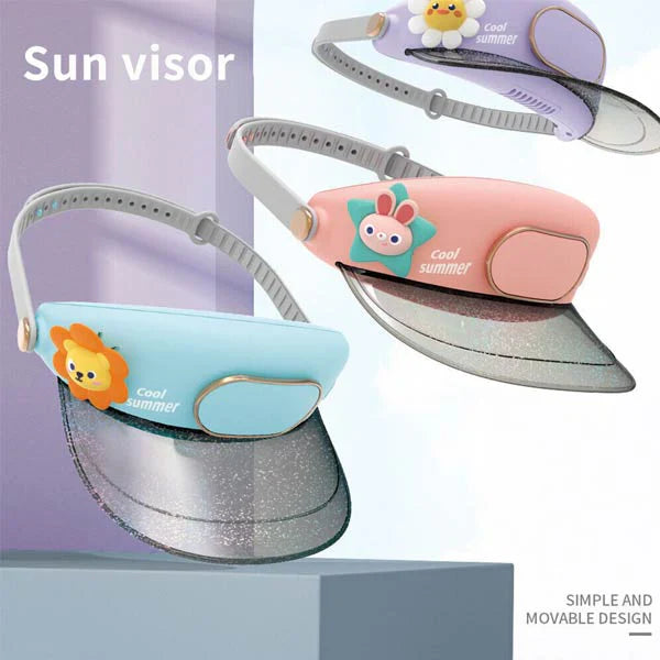 Portable USB Rechargeable Cooling Fan Cap 3 Speed Summer