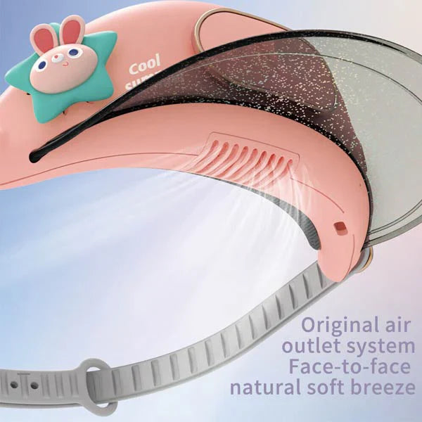 Portable USB Rechargeable Cooling Fan Cap 3 Speed Summer