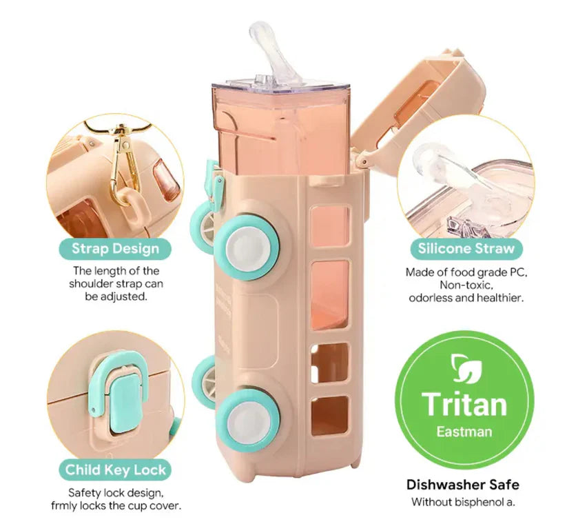 Cute Bus Adventure  500ml Sipper (Original Tritan Quality)