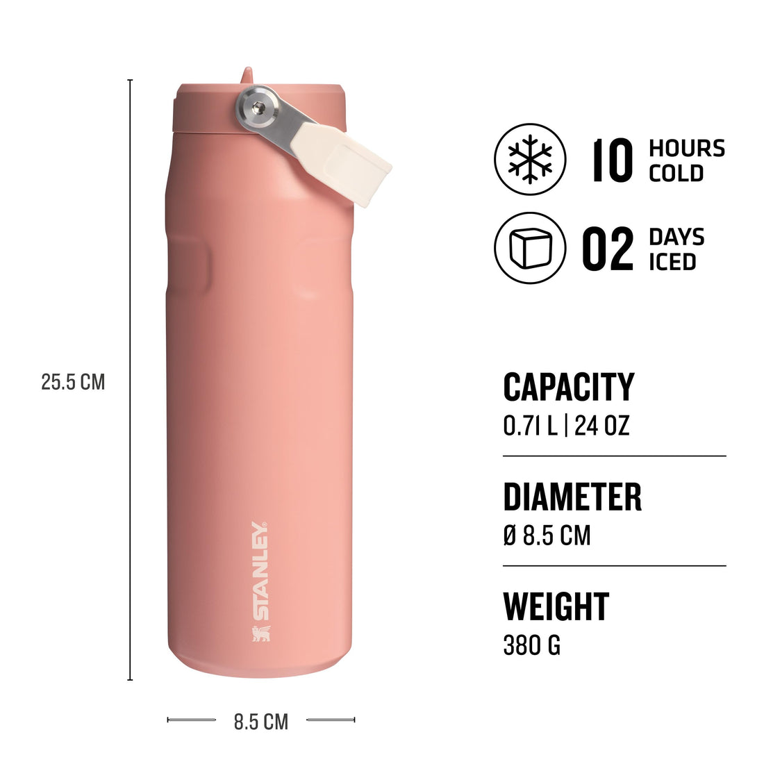 STANLEY  Ice Bottle with Flip Straw Lid - 16oz