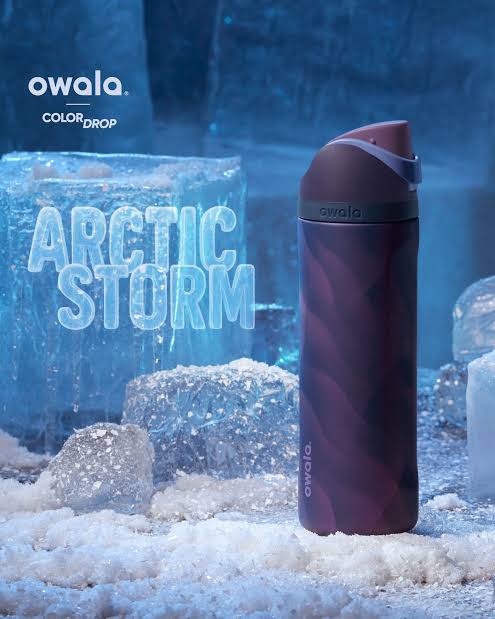 Owala Arctic Storm Color Drop Edition – 24oz (710ml) FreeSip® Water Bottle