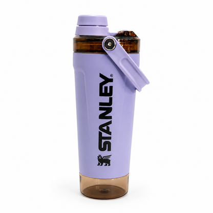 Stanley Style Insulated Protein Shaker Bottle with Storage Compartment – 20oz