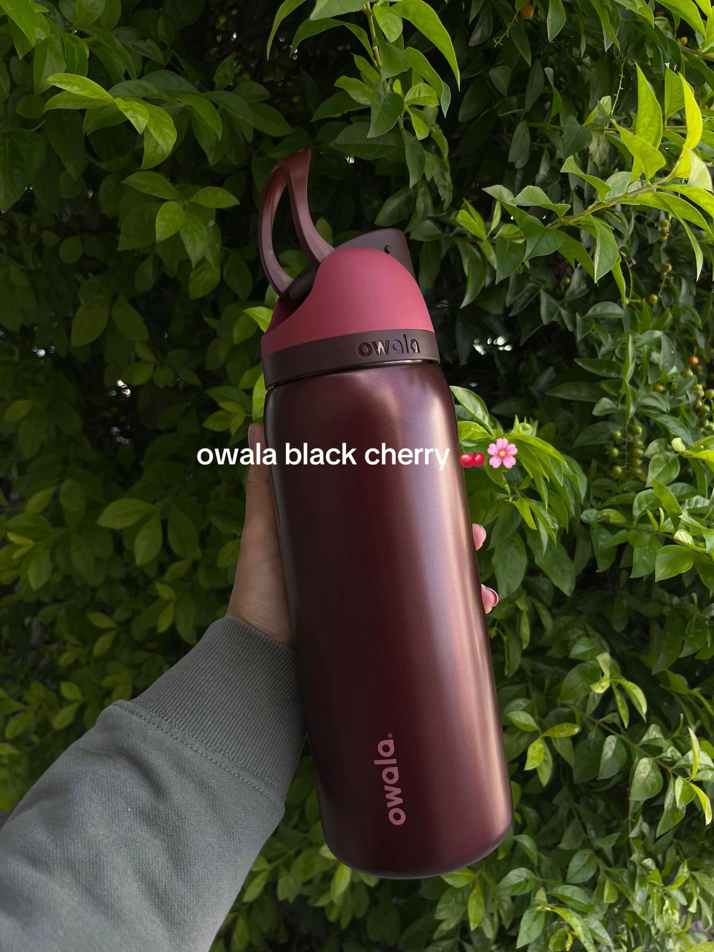 Owala FreeSip® Black Cherry Edition – 24oz / 32oz Insulated Stainless Steel Water Bottle