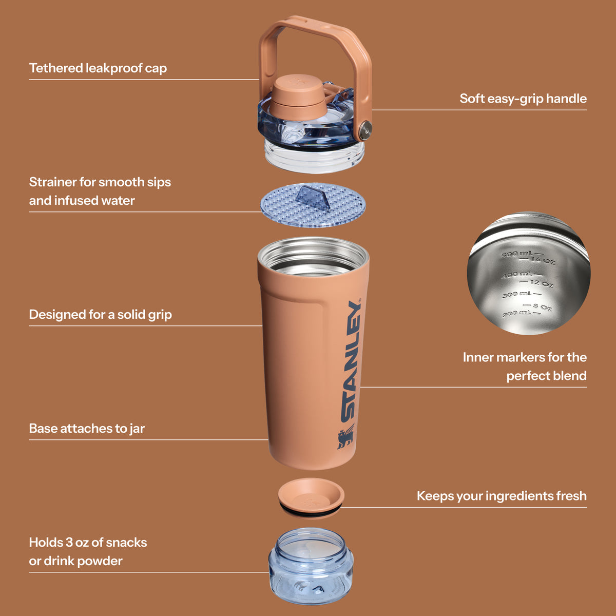 Stanly Protein Shaker Bottle | 20 OZ