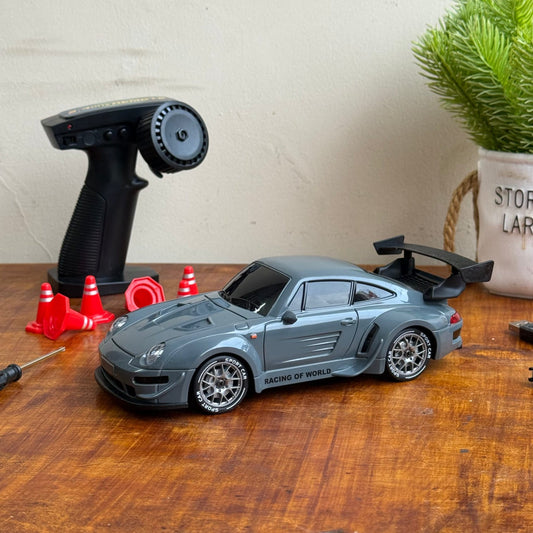 Porsche 4WD Remote Control Drift Car Toy with Lights – 2.4G High Speed Racing Car for Kids