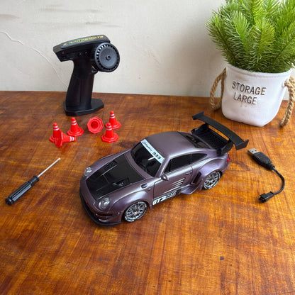 Porsche 4WD Remote Control Drift Car Toy with Lights – 2.4G High Speed Racing Car for Kids