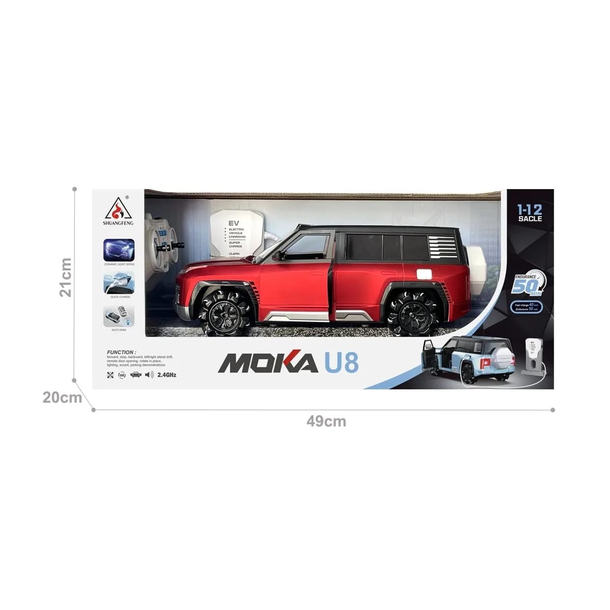 Moka U8 RC Electric SUV | 1:12 Scale Rechargeable Remote Control Car | Smart Features