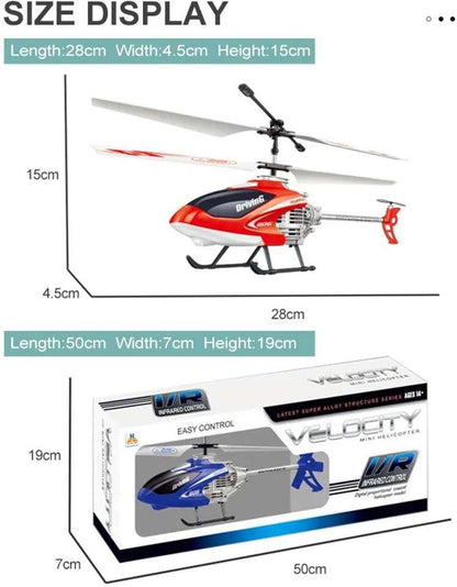 Velocity 806 RC High Speed Helicopter for Kids | Rechargeable Remote Control Flying Toy with LED Lights