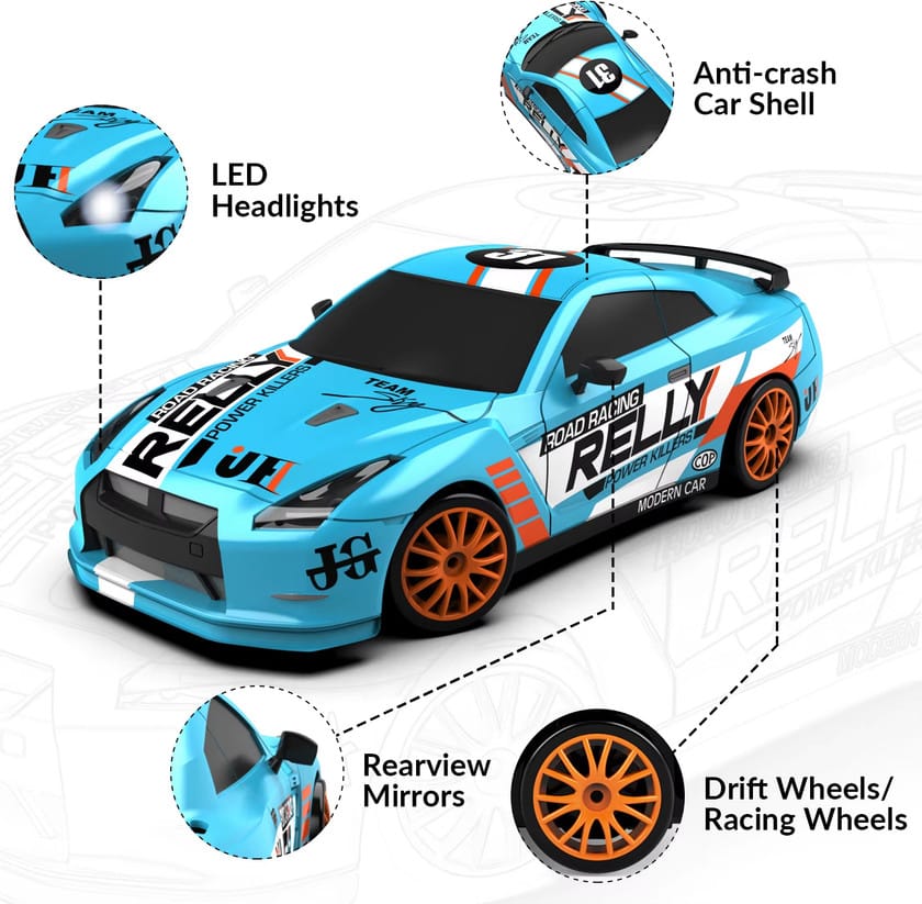 1:24 RC Drift Return Rally Racing Car for Kids | 4WD Remote Control Toy Car | 2.4GHz High Speed Racing Car