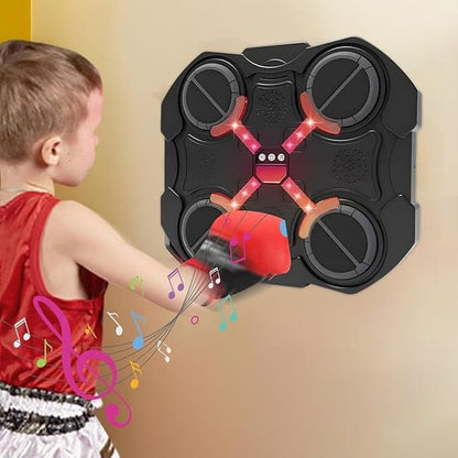 Musical Boxing Target Wall Game with Boxing Gloves – Interactive Fitness Toy for Kids