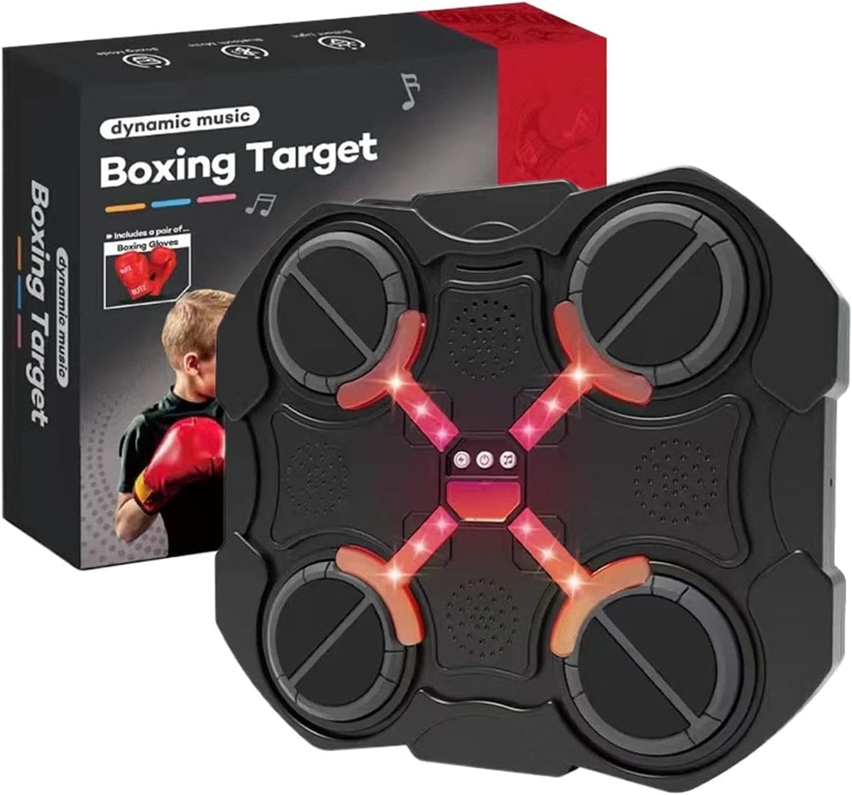 Musical Boxing Target Wall Game with Boxing Gloves – Interactive Fitness Toy for Kids