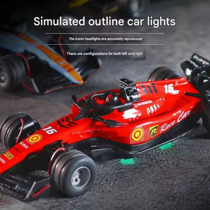 1:64 Alloy F1 Mini RC Car with Display Case | App & Remote Control | 2.4GHz | LED Lights | 3 Speed Modes