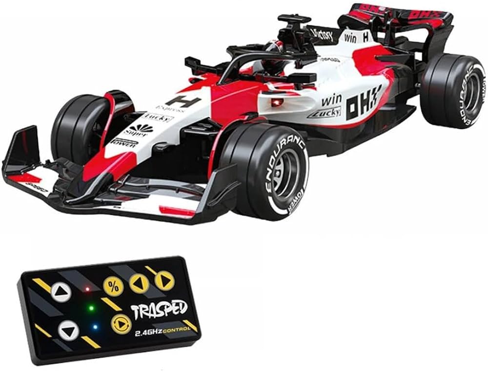 1:64 Alloy F1 Mini RC Car with Display Case | App & Remote Control | 2.4GHz | LED Lights | 3 Speed Modes
