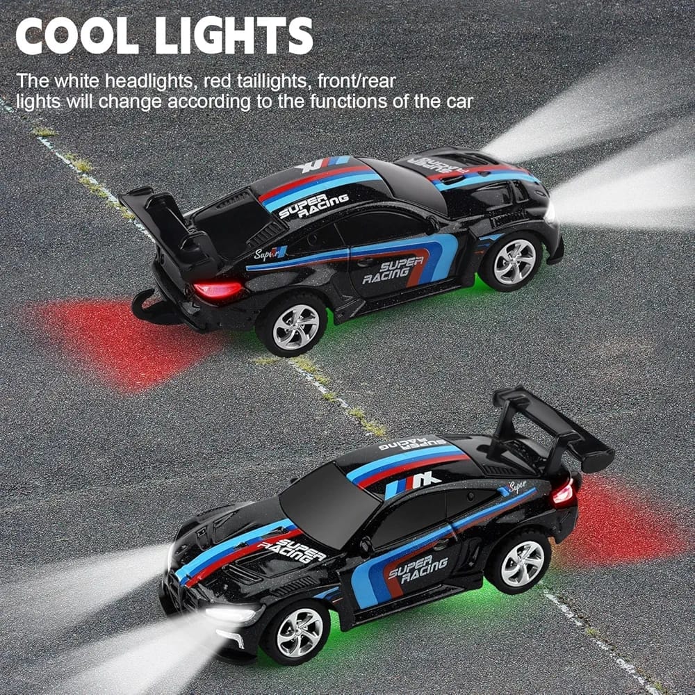 Mini RC Car 1:64 Scale with App Control & Remote – 2.4GHz Racing Car with Lights
