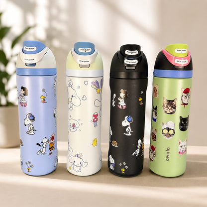 Owala FreeSip 700ML / 24oz Aesthetic Collection Water Bottle – Triple Layer Insulated SS 316 Steel Flask