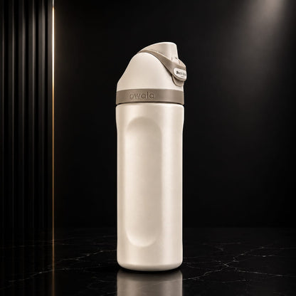 Owala FreeSip 700ML / 24oz Triple Layer Insulated Water Bottle – Premium SS 316 Steel Flask with Push Button Lock Lid