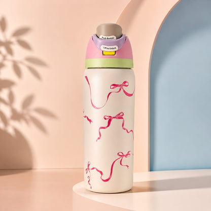 Owala Ribbon Edition 900ML / 32oz FreeSip Water Bottle – Triple Layer Insulated SS 316 Steel Flask