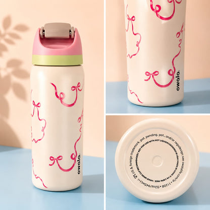 Owala Ribbon Edition 900ML / 32oz FreeSip Water Bottle – Triple Layer Insulated SS 316 Steel Flask