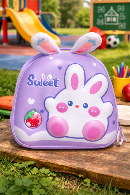 3D Cute Bunny Kids Backpack – Lightweight School Bag for Nursery & Preschool