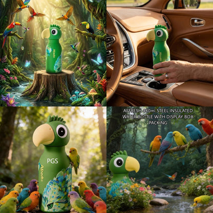 Afresh 365- Parrot Insulated 3D Bottle