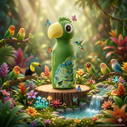 Afresh 365- Parrot Insulated 3D Bottle