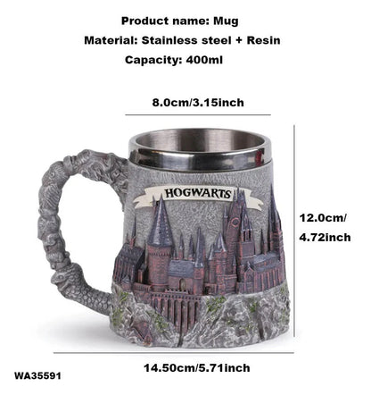 Harry Potter™ Hogwarts Castle 3D Stainless Steel Mug – Collector's Edition